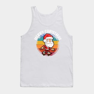 Santa Skateboarder Happy Christmas Merry Christmas Christmas Event Christmas Present Gift for Family for Dad for Mom for Friends for Kids Tank Top